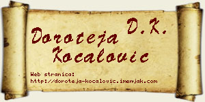 Doroteja Kočalović vizit kartica